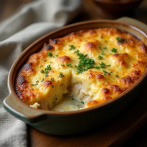 Chicken and Mushroom Soy Milk Gratin