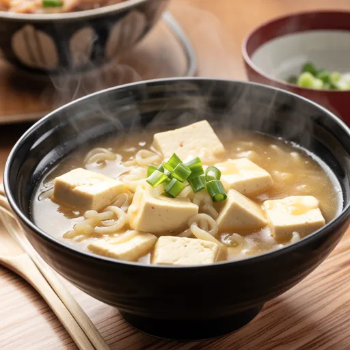 Satoimo and Aburaage Miso Soup