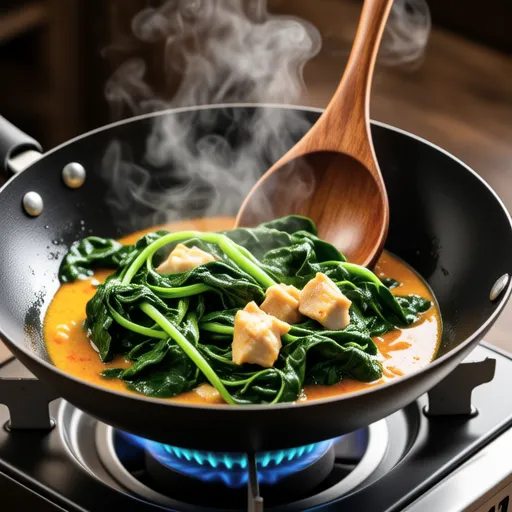 Spinach and Tuna Curry Stir-fry