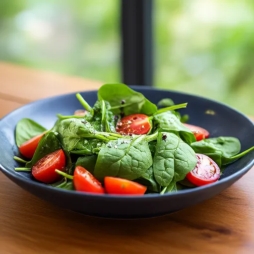 Low-Calorie Tomato and Spinach Salad