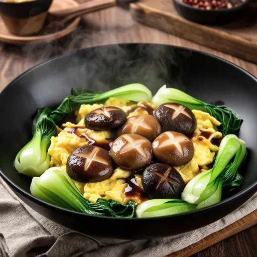 Chingensai and Shiitake Chinese Stir-fry