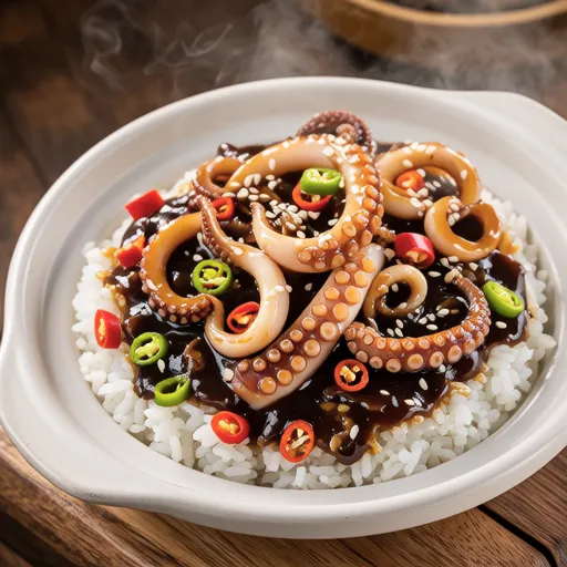 Spicy Squid Tentacle Rice Bowl
