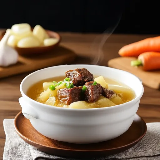 Zuppa di manzo e carote