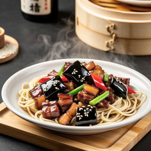 Eggplant and Vermicelli Stir-fry with Oyster Sauce