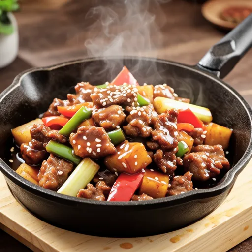 Stir-fried Ground Pork with Daikon and Bell Peppers