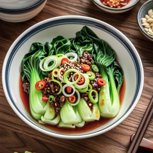 Quick Bok Choy Soybean Paste Salad