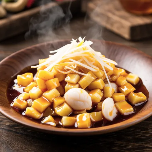 Fried Bell Peppers with Shirasu and Grated Daikon