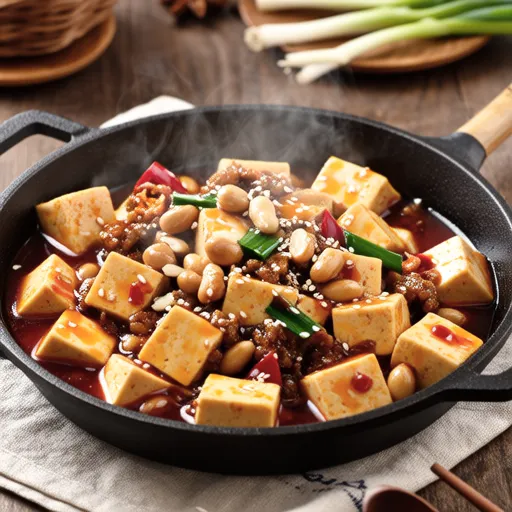 Spicy Tofu Braised with Nuts