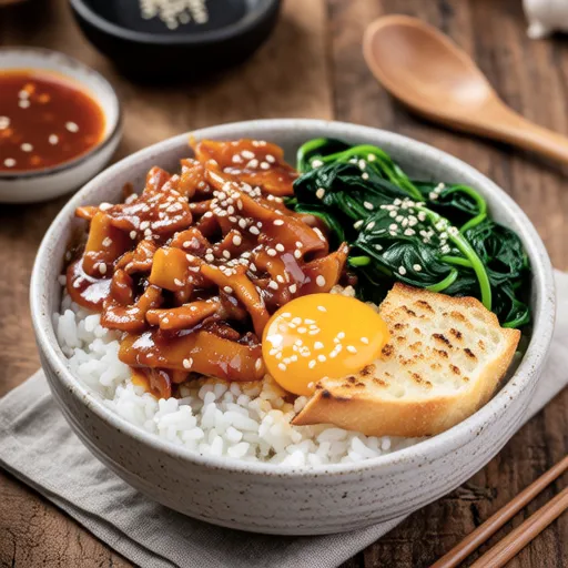 Tuna and Spinach Bibimbap