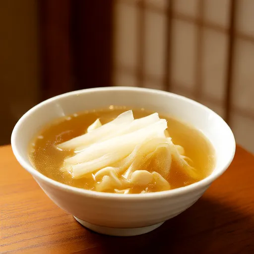 Sopa de miso com daikon e acelga