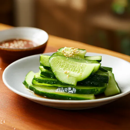 Palitos de pepino con dip