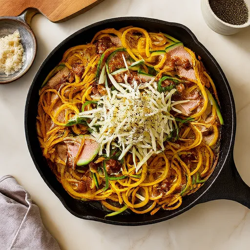 Low-Carb Tuna Zucchini Stir-fry