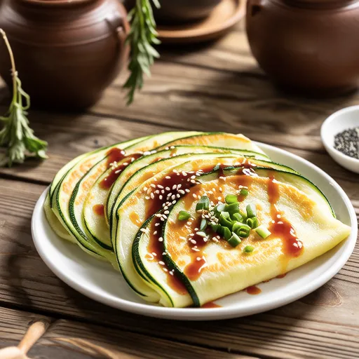 Korean Zucchini Pancakes (애호박채전)