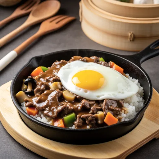 Beef and Mushroom Rice Bowl