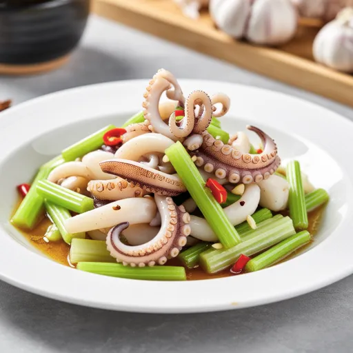 Stir-fried Squid and Celery with Salt
