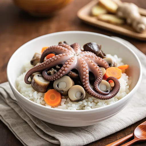 Octopus and Shimeji Mushroom Rice