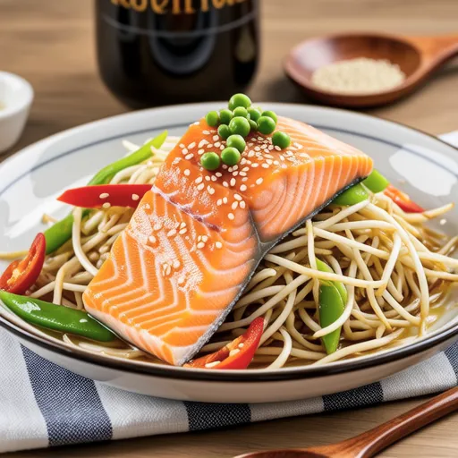 Salmon and Bean Sprout Stir-fry