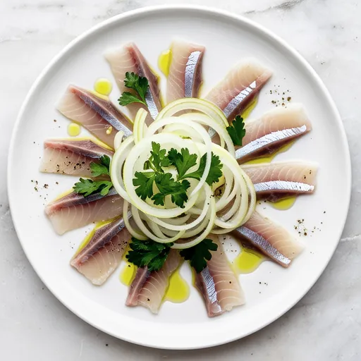 Sea Bream Carpaccio with Parsley Flavor