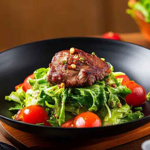 Ensalada de carne de res y vegetales
