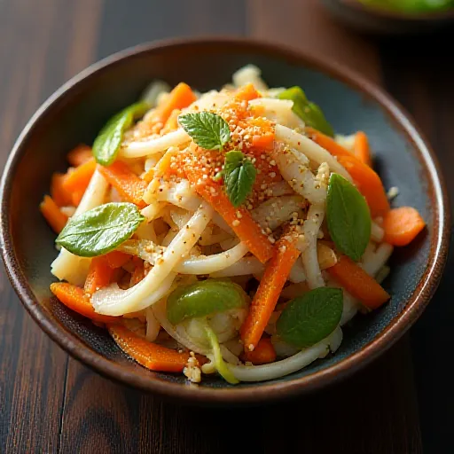 Refogado simples de vegetais ao estilo japonês