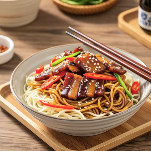 Microwave Bell Pepper and Vermicelli