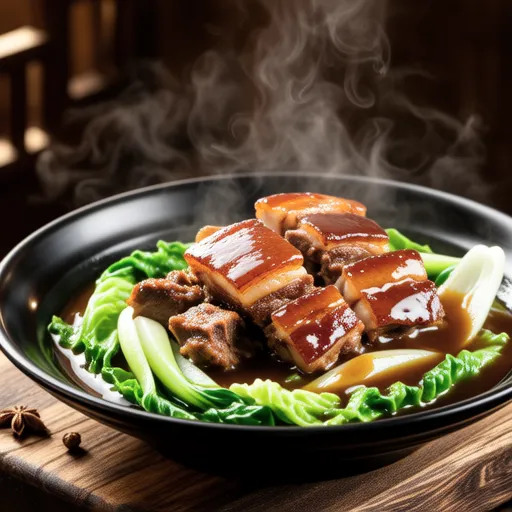 Pork and Lettuce Quick Simmer