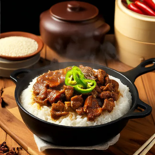 Tigela de Arroz com Costelinha de Porco Refogada