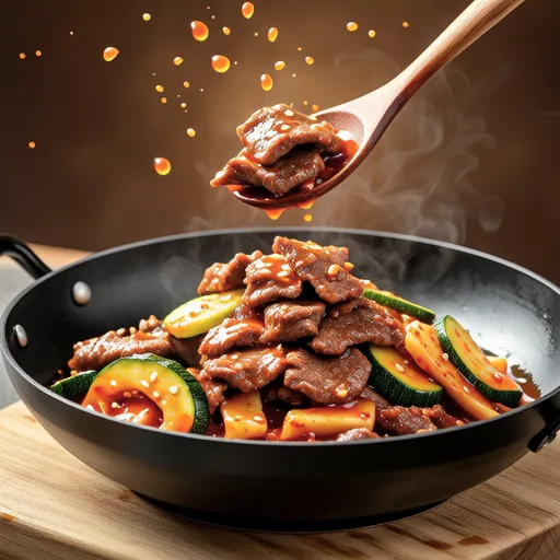 Beef and Zucchini Kimchi Stir-fry