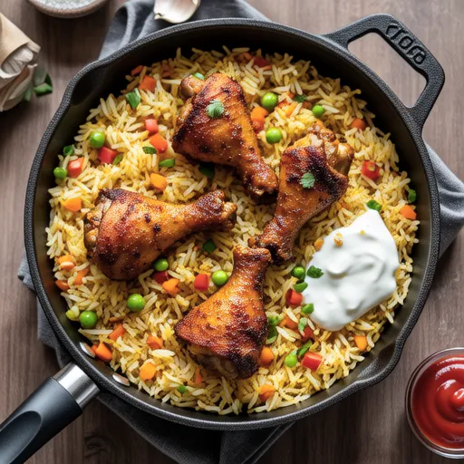 Tandoori Chicken Pilaf in Rice Cooker