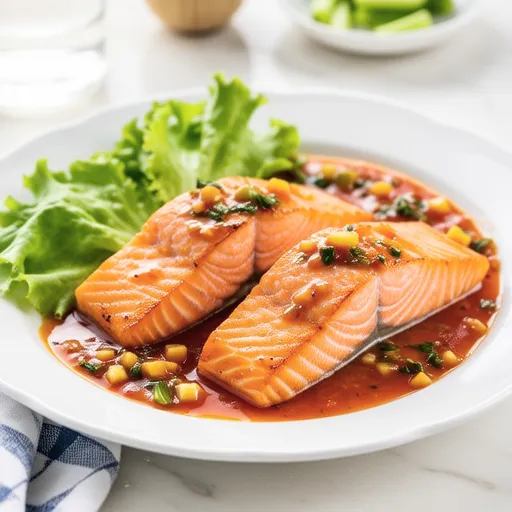 Salmon Meunière with Paprika Sauce