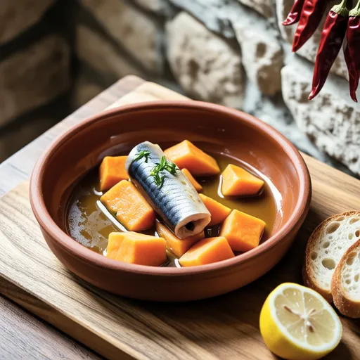 Sweet Potato and Mackerel Can Ajillo