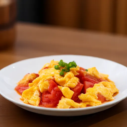 Trứng chiên cà chua