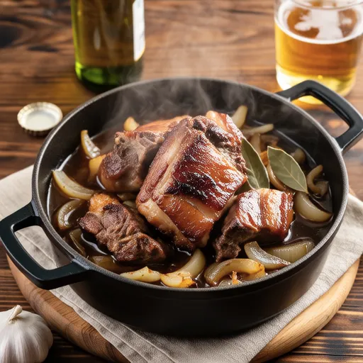 Beer Simmered Pork and Onion