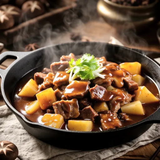 Sweet and Spicy Simmered Pork and Turnip