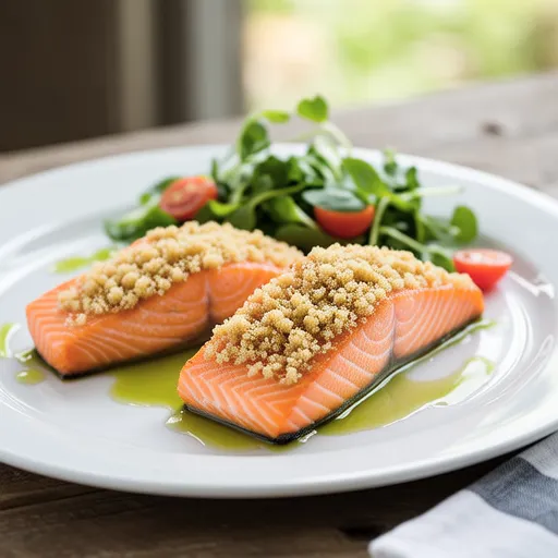 Salmon Tartare with Breadcrumbs