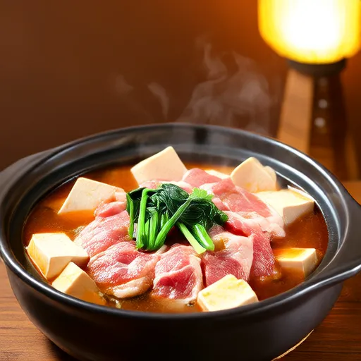 Sukiyaki-Style Pork and Tofu