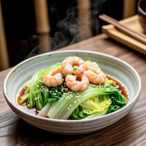 Stir-fried Cabbage with Sakura Shrimp and Sesame