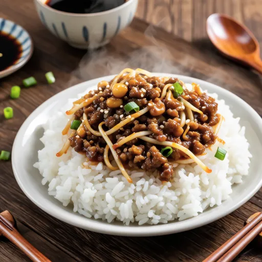 Spicy Miso Bowl with Bean Sprouts and Ground Pork