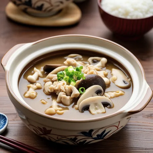 Enoki and Mackerel Miso Soup