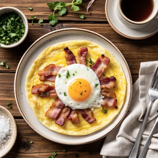 Egg Bacon Crepe Brunch