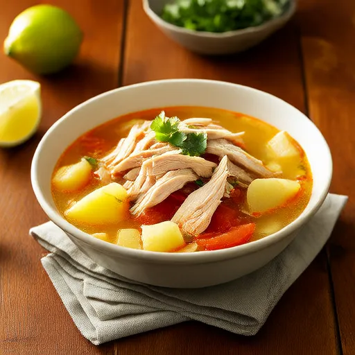 Sopa Mexicana de Pollo y Patatas