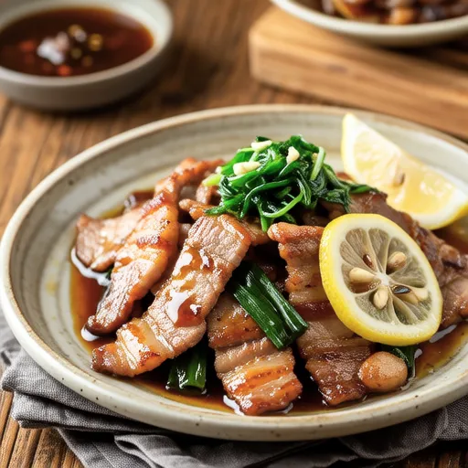 Pork Loin with Shiso and Lemon Stir-fry
