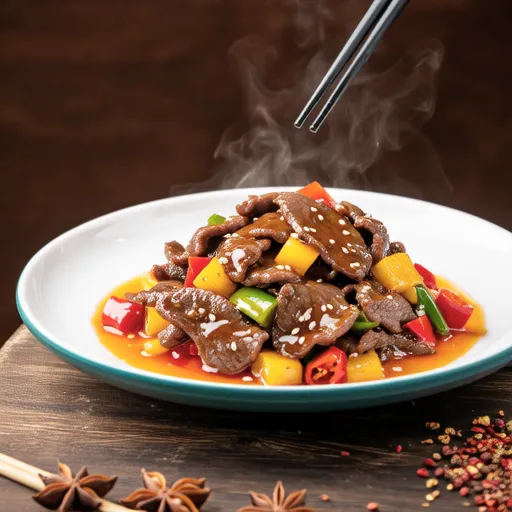 Sweet and Spicy Stir-fried Beef with Bell Peppers