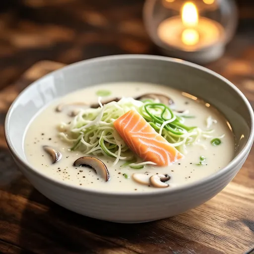 Salmon and Cabbage Cream Soup