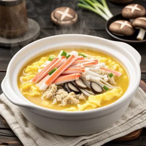Chinese-style Egg Drop Soup with Crab Meat