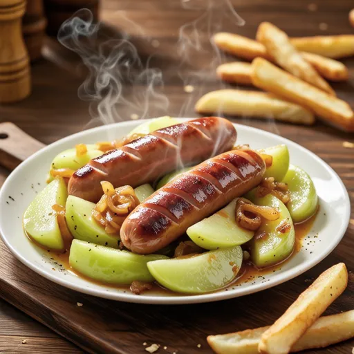 Sautéed Sausage and Bitter Melon with Butter
