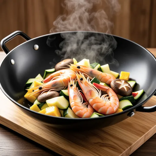 Steamed Shrimp and Zucchini