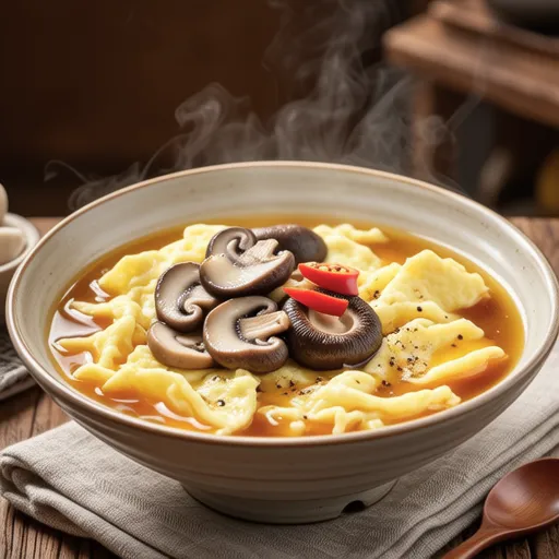 Mushroom Egg Soup