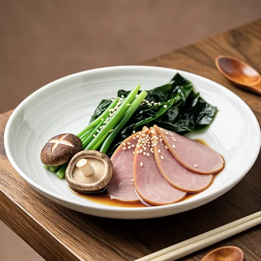 Ham and Wakame with Ume Dressing