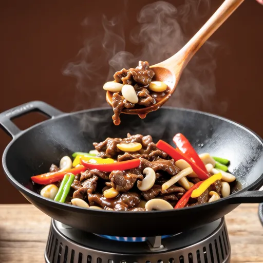 Beef and Enoki Stir-fry with Ume Plum Sauce